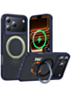 Premium Quality Magnetic Protective Case with 360 Rotating Ring Stand for iPhone 17 Pro / 18 Pro (NAVY) (Only Ground Shipping)