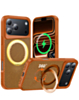 Premium Quality Magnetic Protective Case with 360 Rotating Ring Stand for iPhone 17 Pro / 18 Pro (ORANGE) (Only Ground Shipping)