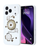 Luxury Printed Ring Holder Case for iPhone 17 Pro Max / 18 Pro Max (WHITE MANDALA) (Only Ground Shipping)