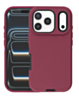 Heavy Duty Case for iPhone 17 Pro Max / 18 Pro Max (MAROON / BLACK) (Only Ground Shipping)