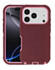 Heavy Duty Case for iPhone 17 Pro Max / 18 Pro Max (MAROON/ PINK) (Only Ground Shipping)