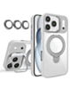 Magnetic Clear Case with 2 Kickstand & Camera Lens (Gray) for iPhone 17 Pro Max / 18 Pro Max (Only Ground Shipping)