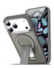 Clear Magnetic Case with Built-in Kickstand for iPhone 17 Pro Max / 18 Pro Max (GRAY) (Only Ground Shipping)