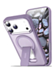 Clear Magnetic Case with Built-in Kickstand for iPhone 17 Pro Max / 18 Pro Max (LAVENDER) (Only Ground Shipping)