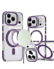 Thin Magnetic Clear Case with Camera Stand Kickstand (Purple) for iPhone 17 Pro Max / 18 Pro Max (Only Ground Shipping)