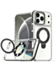 Transparent Wireless Charging Kickstand Case (Black) for iPhone 17 Pro Max / 18 Pro Max (Only Ground Shipping)