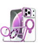 Transparent Wireless Charging Kickstand Case (Purple) for iPhone 17 Pro Max / 18 Pro Max (Only Ground Shipping)