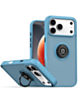 Hard PC Rear / Soft TPU Colorful Border Case with Ring Holder for iPhone 17 Pro Max / 18 Pro Max (Glacier) (Only Ground Shipping)