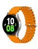 Ocean Band Silicone Sport Strap Band with Double Metal Rings for Galaxy Watch (20mm) (ORANGE) (Only Ground Shipping)