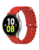 Ocean Band Silicone Sport Strap Band with Double Metal Rings for Galaxy Watch (20mm) (RED) (Only Ground Shipping)