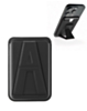 A Design Leather Magnetic Card Wallet Holder with Stand - BLACK (Only Ground Shipping)
