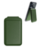 Leather Magnetic Card Wallet Holder with Stand - GREEN (Only Ground Shipping)