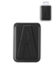 A Design Leather Magnetic Card Wallet Holder with Stand - BLACK (Only Ground Shipping)