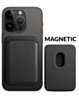 Leather Magnetic Card Wallet Holder - BLACK (Only Ground Shipping)