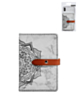 Universal Back Phone Datura Flower Leather Card Slot (GRAY) (Only Ground Shipping)