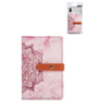 Universal Back Phone Datura Flower Leather Card Slot (HOT PINK) (Only Ground Shipping)
