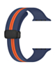 MagStripe Dual Color Magnetic Silicone Band (Midnight Blue & Orange) for iWatch (42 / 44 / 45 / 46 / 49mm) (Only Ground Shipping)