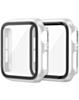 iWatch 42mm (2024) Hard PC Bumper Case with Tempered Glass - SILVER (Only Ground Shipping)
