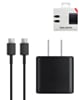 Super Fast USB-C Wall Adapter /w USB C-C Charging Cable (3ft) (45W) (BLACK) (Only Ground Shipping)