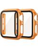 iWatch 46mm Hard PC Bumper Case with Tempered Glass - ORANGE (Only Ground Shipping)