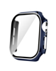 iWatch 46mm (2024) Shinny Hard PC Bumper Case - BLUE & SILVER (Only Ground Shipping)