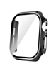 iWatch 46mm (2024) Shinny Hard PC Bumper Case - BLACK & SILVER (Only Ground Shipping)