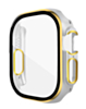 iWatch 49mm Shinny Hard PC Bumper Case - WHITE & GOLD (Only Ground Shipping)