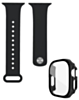 iWatch 49mm Silicone Soft Band & Bumper Case with Tempered Glass - BLACK (Only Ground Shipping)
