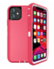 Heavy Duty Case for iPhone 12 Mini (HOT PINK & WHITE) (Only Ground Shipping)