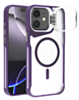 Matte Transparent Camera Stand Case with Wireless Charging - PURPLE for iPhone 11 (Only Ground Shipping)