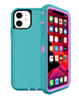 Heavy Duty Case for iPhone 11 (LIGHT TEAL & PINK) (Only Ground Shipping)