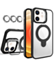 Magnetic Clear Case with 2 Kickstand & Camera Lens - BLACK for iPhone 11 (Only Ground Shipping)