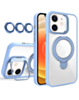 Magnetic Clear Case with 2 Kickstand & Camera Lens - LIGHT BLUE for iPhone 11 (Only Ground Shipping)