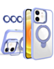 Magnetic Clear Case with 2 Kickstand & Camera Lens - LIGHT PURPLE for iPhone 11 (Only Ground Shipping)