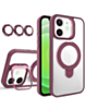 Magnetic Clear Case with 2 Kickstand & Camera Lens (Burgundy) for iPhone 11 (Only Ground Shipping)