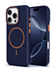 Magnetic Leather Soft Cases - BLUE & ORANGE for iPhone 11 Pro Max (Only Ground Shipping)