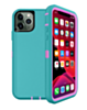 Heavy Duty Case for iPhone 11 Pro Max (LIGHT TEAL & PINK) (Only Ground Shipping)