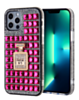 Crystal Stones Case with Perfume Adornment - HOT PINK for iPhone 8P / 7P (Only Ground Shipping)