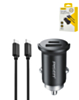PISEN Quick Type-C + USB-A Mini Car Charger Set with USB C-C Cable (30W) (3ft) (Only Ground Shipping)