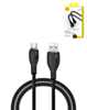 BASEUS Pudding Series USB A-C Fast Charging Data Cable (BLACK) (6A/100w) (6ft) (Only Ground Shipping)