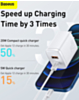Baseus Compact Quick Charger USB A+C with Superior Series USB C-L Charging Cable (20W) (3ft) (MOON WHITE) (Only Ground Shipping)
