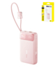 BASEUS EnerFill FC11 Power Bank with USB C-C Retractable Fast Charging Cable (22.5W) (10000mAh) (BABY PINK) (Only Ground Shipping)