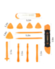 JAKEMY JM-OP15 Anti-static Fiber Plastic Pry Tools (13pcs)