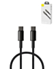BASEUS USB C-C Tungsten Gold Fast Charging Data Cable (BLACK) (100w) (3ft) (Only Ground Shipping)