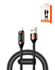 Toocki USB A-L Non-MFI Fast Charging Data Cable with Display (BROWN) (6ft) (12W) (Only Ground Shipping)