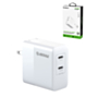 Esoulk PD Dual USB-C Wall Charger (45W) (WHITE) (Only Ground Shipping)