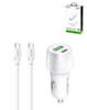 Esoulk PD&QC USB C+A Car Charger with USB C-C Cable (3ft) (48W) (WHITE) (Only Ground Shipping)