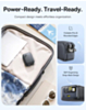 BASEUS EnerCore CJ11 Dual USB C Fast Charger with Retractable Cable (45W) (COSMIC BLACK) (Only Ground Shipping)