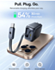 BASEUS EnerCore CJ11 Dual USB C Fast Charger with Retractable Cable (45W) (COSMIC BLACK) (Only Ground Shipping)