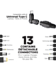 PowerPeak Universal Laptop Charger with 13 Connectors (100W) (Only Ground Shipping)